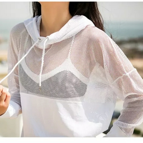 🆕 White Mesh Hoodie - Picture 5 of 8